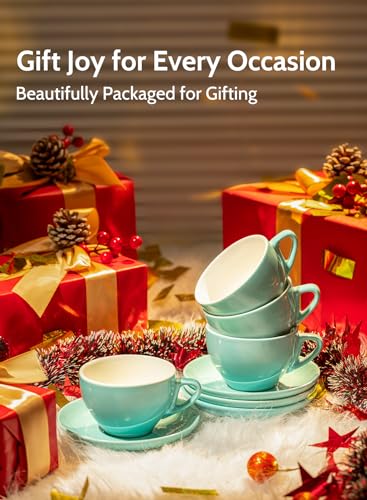 6 Ounce Cappuccino Cups with Saucers (6 Count)