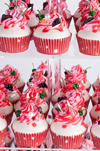 4 Tier Acrylic Cupcake Stand with 6“ Between Two Layers