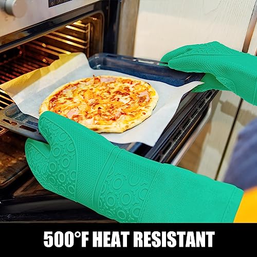Silicone Oven Mitts and Pot Holders Sets