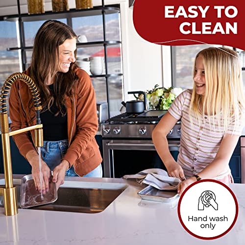 Toaster Oven Pan Nonstick Aluminum Small Tray Set of 2 (2 Count)