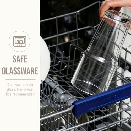 20oz Clear Glass Tumbler with Lid and Straw