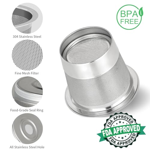 2 Pack Stainless Steel Reusable Pods for Ninja Dual Brew CFP101 and PB051 (2 Count)