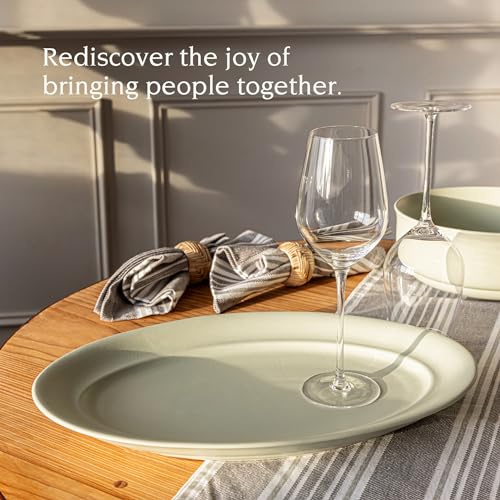 over&back Rim Stoneware Serving Platter
