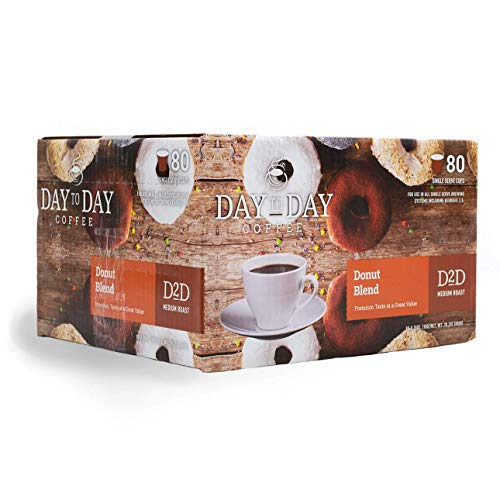 Day To Day Donut Blend Medium Roast Single Serve Coffee Pods (80 Count)