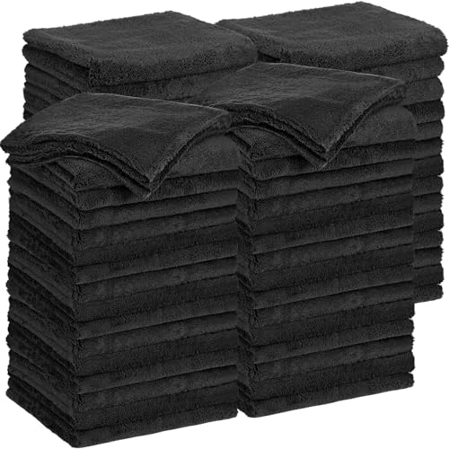 30 Pcs 16 x 16 Inch Edgeless Microfiber Plush Towels for Cars Detailing Drying Wash Polishing Absorbent Cleaning Cloths