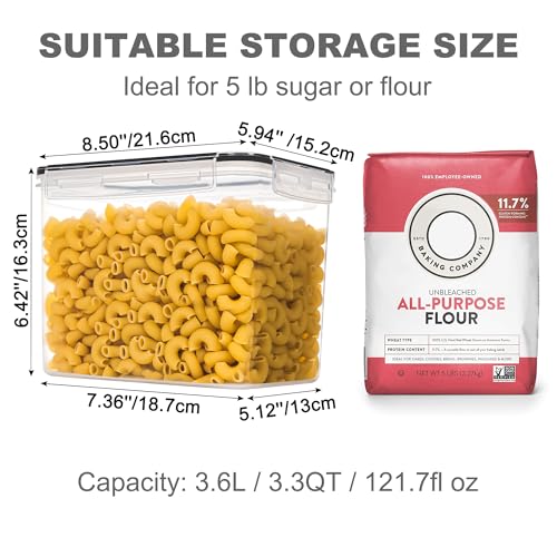 Medium Food Storage Containers with Lids Airtight 3.6L (3 Count)