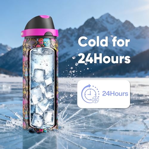 Insulated Water Bottle with Straw