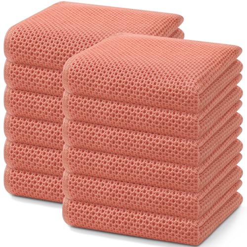 100% Cotton Waffle Weave Kitchen Dish Towels 12 (12 Count)