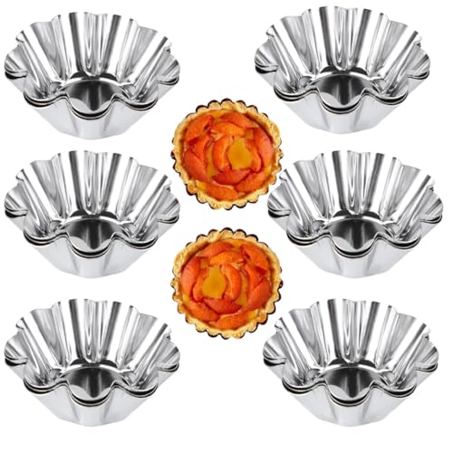 12 Pcs Stainless Steel Tart Pans (12 Count)