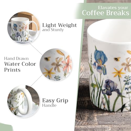 Coffee Mug with Handles Tea Cups (2 Count)