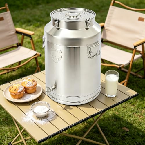 76L 20Gal 304 Stainless Steel Milk Can with Spigot