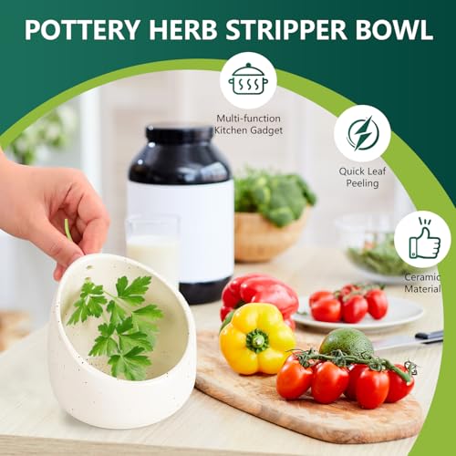 Pottery Herb Stripper Bowl