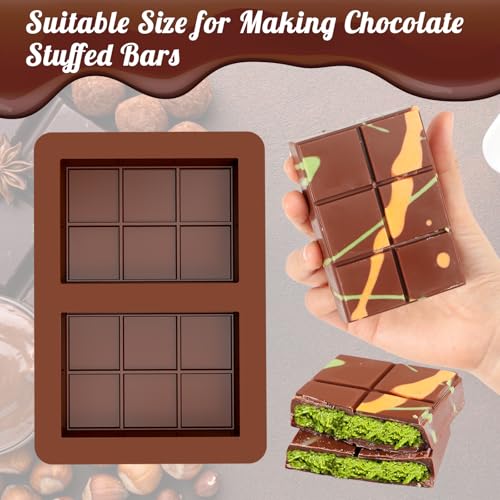 Deep Mini Sized Chocolate Bar Mold with 1 Scraper