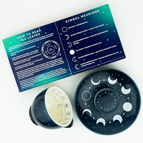 Tea Leaf Reading Kit. Host Your Own Tea Leaf Reading Party. Teacup and Saucer Divination Gift Set