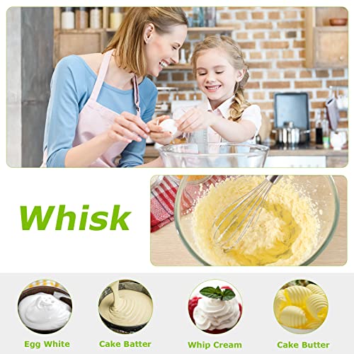 2-in-1 Immersion Handheld Blender with 20 Speeds & Turbo Mode