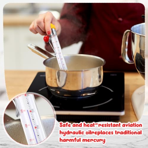 3 Pcs Candy Thermometer with Pot Clip 8" (3 Count)
