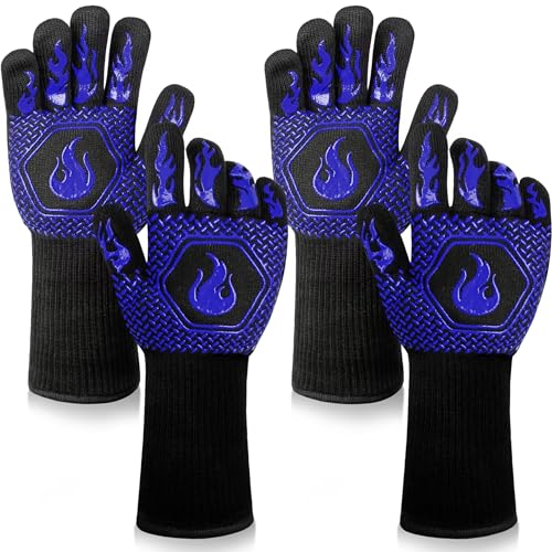 BBQ Gloves 1472F Heat Resistant Non (4 Count)