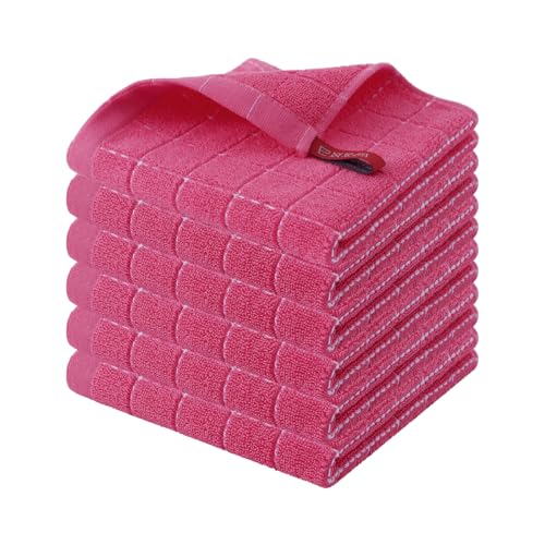 100% Cotton Terry Kitchen Dish Cloths (6 Count)