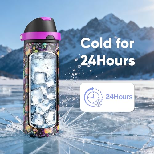 Insulated Water Bottle with Straw