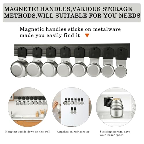 Magnetic Measuring Cups SetStainless Steel Stackable Nesting Measuring Cup (8 Count)