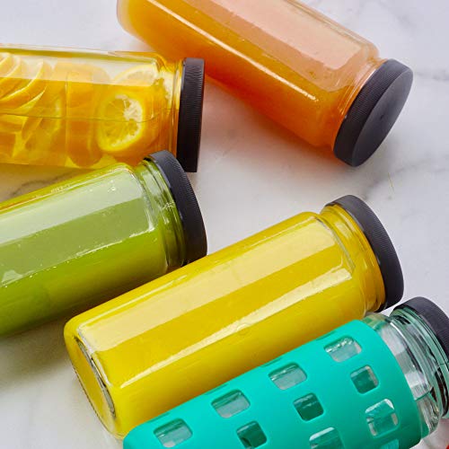 Clear Glass Water Bottles Set (6 Count)