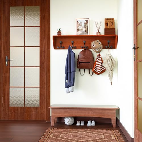 Wall Shelf with Hooks