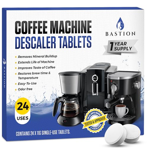 Coffee Machine Cleaner & Descaler Tablets (24 Count)