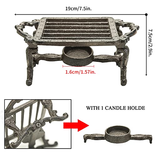 Heavy Duty Cast Iron Teapot Dish Warmer Stable Holder for Tealight Stand