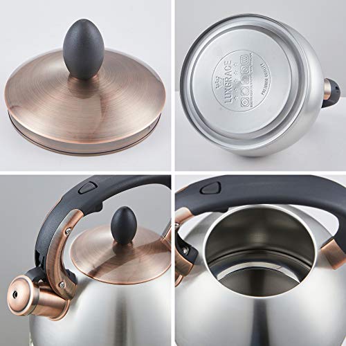 Tea Kettle 2.8 Quart Tea Kettles Stovetop Whistling Teapot Stainless Steel Tea Pots for Stove Top Whistle Tea Pot