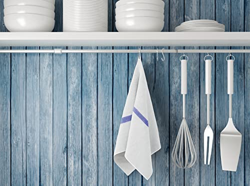 60 PC New Cotton Blend White Restaurant Bar Mops Kitchen Towels 28oz (60 Count)