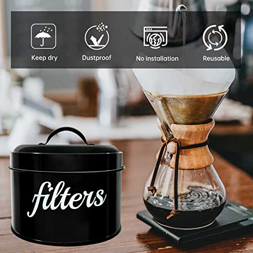 White Enamel Coffee Filter Holder with Lid