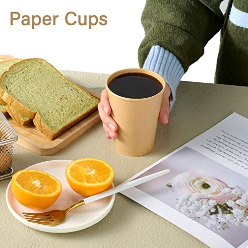 100 Pack 12 oz Kraft Paper Coffee Cups