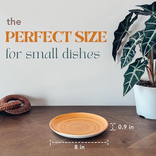 Ceramic Helix Swirl Salad Plates Set of 6 (6 Count)