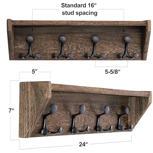 Wall Shelf with Hooks
