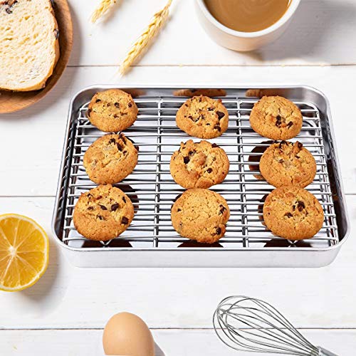 Baking Sheet with Rack Set [2 Sheets + 2 Racks]