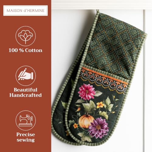 Double Oven Mitts 100% Cotton Double Oven Glove