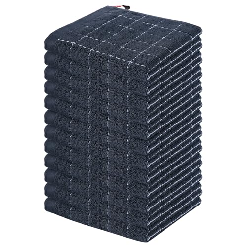 100% Cotton Terry Kitchen Dish Cloths (12 Count)