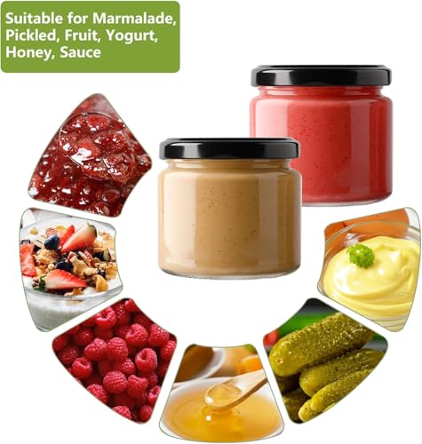24Pack 5oz Glass Jars with Lids (12 Count)