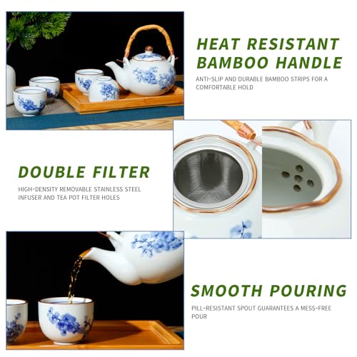 Japanese Tea Set Porcelain Tea Set with Teapot and Tea Cup Set for 4
