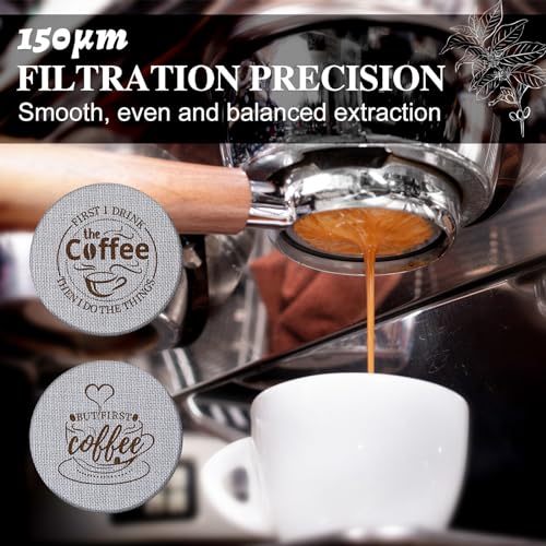 2 Pcs 58.5mm Espresso Puck Screen 1.7mm Thickness for Portafilter (2 Count)