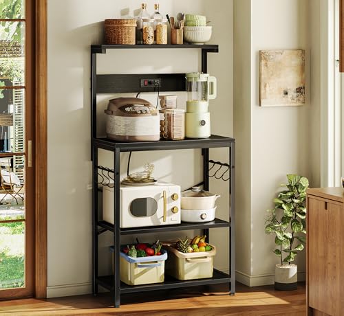 Kitchen Bakers Rack with Power Outlet
