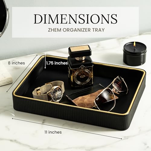 Leather Catchall Valet Tray for Men