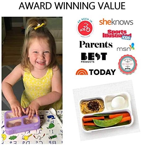 kinsho MINI Lunch-Box Snack Containers for Kids | SMALL Bento-Box Portion Container | Toddler Pre-School | Leak-proof Boxes for Work, Travel | Best for Adults Boys Girls | Pink Purple, Coral 3 pack - Blissbrew