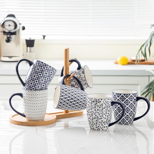 16 OZ Ceramic Coffee Mugs Set of 6 (6 Count)