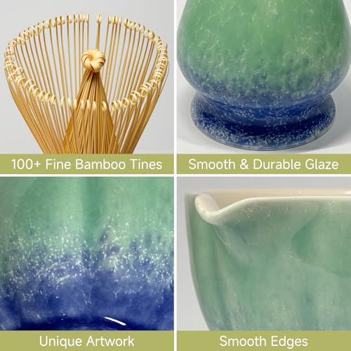 Matcha Whisk Set with Ceramic Bowl