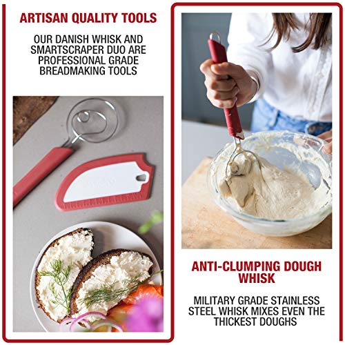 Artisan Bread Whisk and Bench Scraper Duo (2 Count)