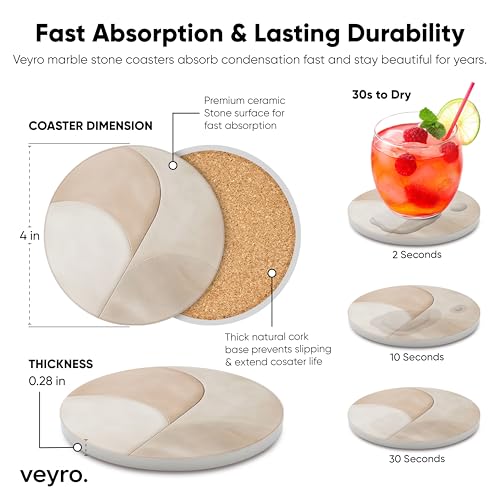 Ceramic Coasters Set of 6 (6 Count)