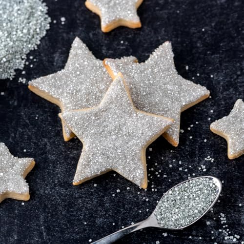 Silver Sanding Sugar Crystals for Baking & Decorating (5.11 Ounce)