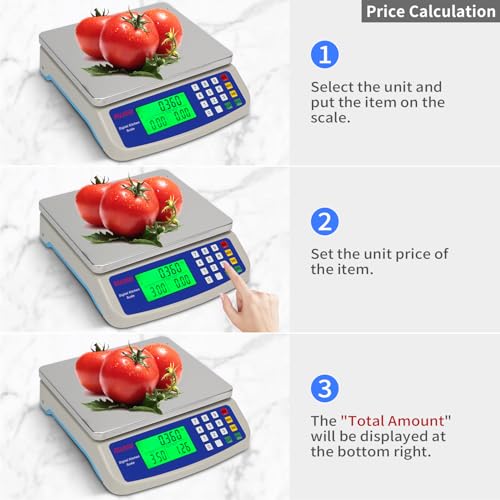 Large Digital Kitchen Scale 22LB Commercial Scale for Food Baking Bread Cooking Meat