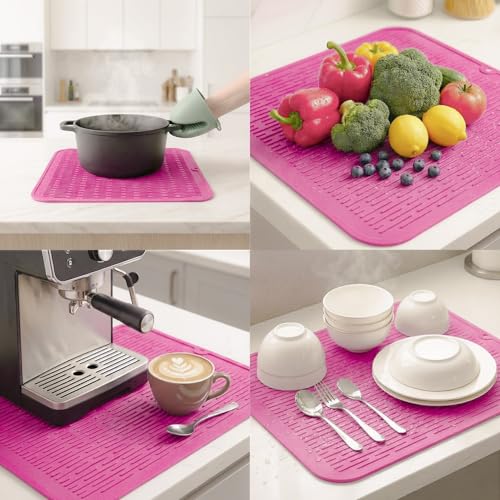 Silicone Dish Drying Mat for Multiple Usage